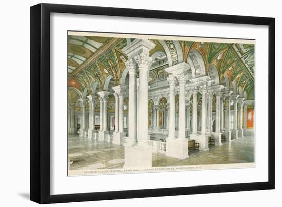 Interior, Library of Congress, Washington, DC-null-Framed Art Print