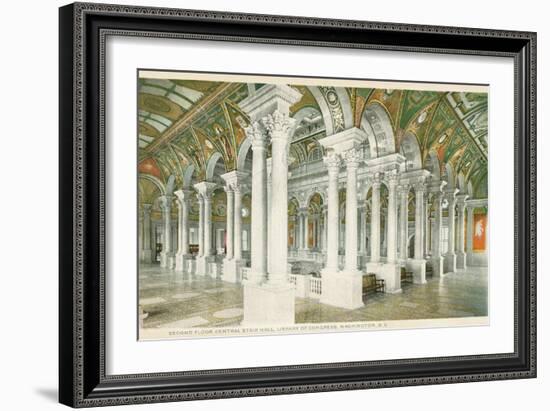 Interior, Library of Congress, Washington, DC-null-Framed Art Print