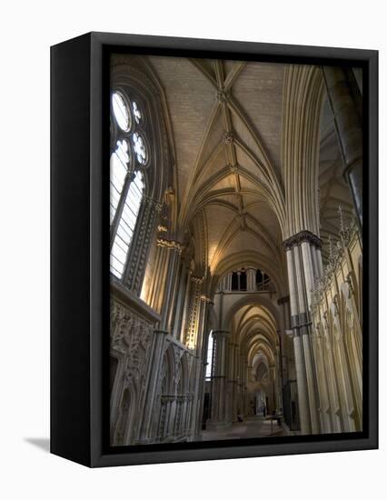 Interior, Lincoln Cathedral, Lincoln, Lincolnshire, England, United Kingdom-Ethel Davies-Framed Premier Image Canvas