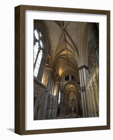 Interior, Lincoln Cathedral, Lincoln, Lincolnshire, England, United Kingdom-Ethel Davies-Framed Photographic Print