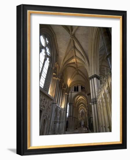 Interior, Lincoln Cathedral, Lincoln, Lincolnshire, England, United Kingdom-Ethel Davies-Framed Photographic Print