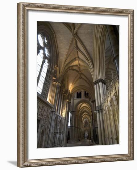 Interior, Lincoln Cathedral, Lincoln, Lincolnshire, England, United Kingdom-Ethel Davies-Framed Photographic Print