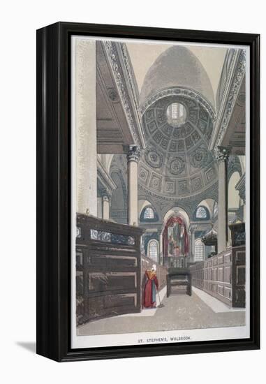 Interior Looking East, Church of St Stephen Walbrook, City of London, 1845-null-Framed Premier Image Canvas