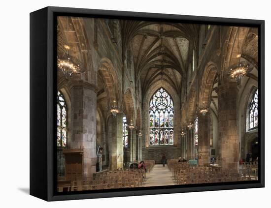 Interior Looking East from the Crossing, St. Giles' Cathedral, Edinburgh, Scotland, United Kingdom-Nick Servian-Framed Premier Image Canvas