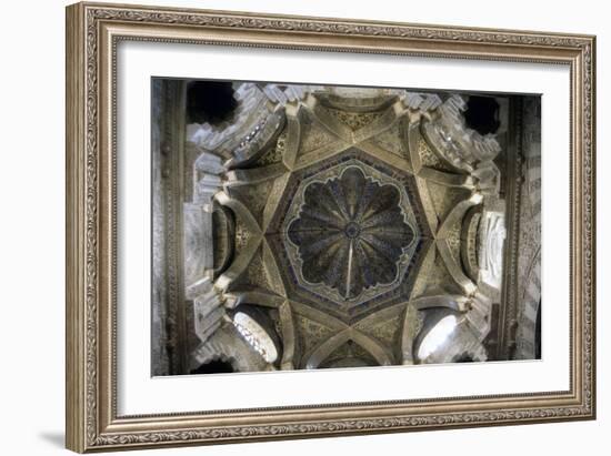 Interior Mihrab Dome at the Great Mosque, Cordoba, Spain, 11th C-null-Framed Premium Photographic Print