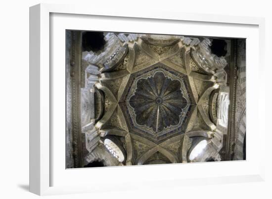 Interior Mihrab Dome at the Great Mosque, Cordoba, Spain, 11th C-null-Framed Premium Photographic Print