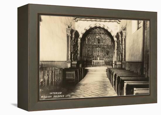 Interior, Mission Dolores, San Francisco, California-null-Framed Stretched Canvas