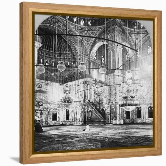 Interior, Mosque of Muhammad Ali, Cairo, Egypt, 1899-BL Singley-Framed Premier Image Canvas