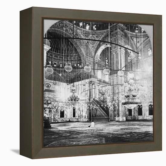 Interior, Mosque of Muhammad Ali, Cairo, Egypt, 1899-BL Singley-Framed Premier Image Canvas