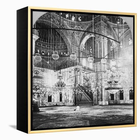 Interior, Mosque of Muhammad Ali, Cairo, Egypt, 1899-BL Singley-Framed Premier Image Canvas