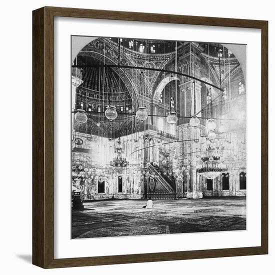 Interior, Mosque of Muhammad Ali, Cairo, Egypt, 1899-BL Singley-Framed Photographic Print