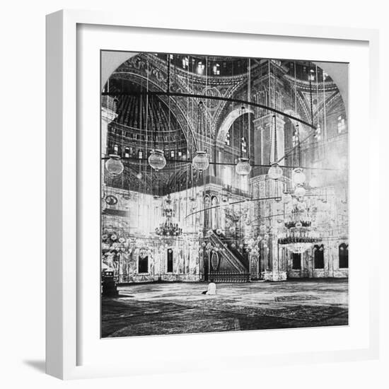 Interior, Mosque of Muhammad Ali, Cairo, Egypt, 1899-BL Singley-Framed Photographic Print