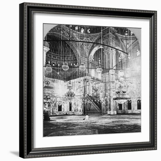 Interior, Mosque of Muhammad Ali, Cairo, Egypt, 1899-BL Singley-Framed Photographic Print