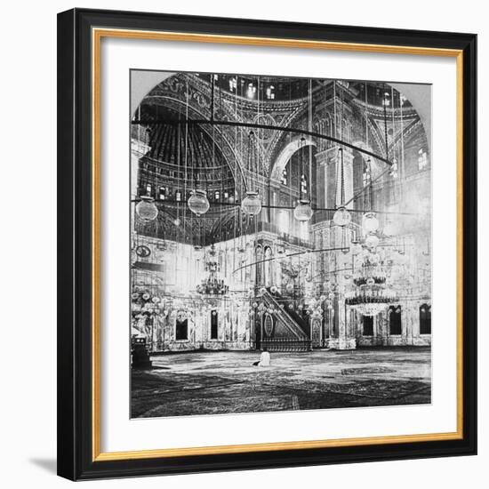 Interior, Mosque of Muhammad Ali, Cairo, Egypt, 1899-BL Singley-Framed Photographic Print