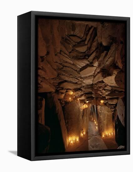 Interior, Newgrange, County Meath, Republic of Ireland (Eire)-Adam Woolfitt-Framed Premier Image Canvas