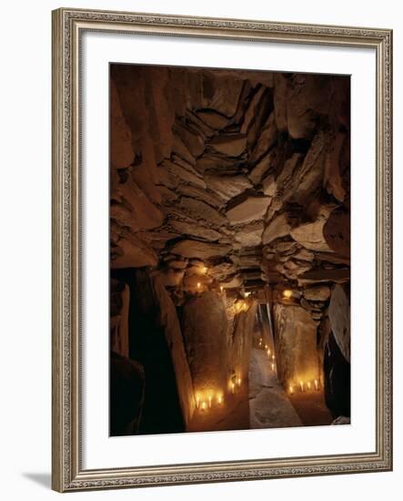 Interior, Newgrange, County Meath, Republic of Ireland (Eire)-Adam Woolfitt-Framed Photographic Print