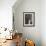 Interior North Nave Aisle with Priest Walking Away, Vezelay Abbey, UNESCO World Heritage Site, Veze-Nick Servian-Framed Photographic Print displayed on a wall