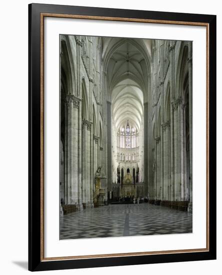 Interior, Notre Dame Cathedral, UNESCO World Heritage Site, Amiens, Picardy, France, Europe-Stuart Black-Framed Photographic Print