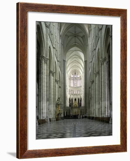 Interior, Notre Dame Cathedral, UNESCO World Heritage Site, Amiens, Picardy, France, Europe-Stuart Black-Framed Photographic Print