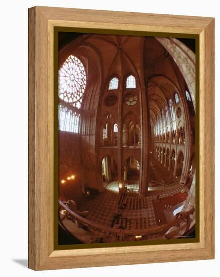 Interior, Notre Dame, Paris, France-Adam Woolfitt-Framed Premier Image Canvas