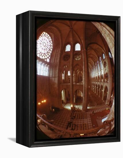 Interior, Notre Dame, Paris, France-Adam Woolfitt-Framed Premier Image Canvas