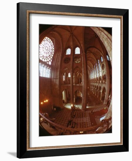 Interior, Notre Dame, Paris, France-Adam Woolfitt-Framed Photographic Print