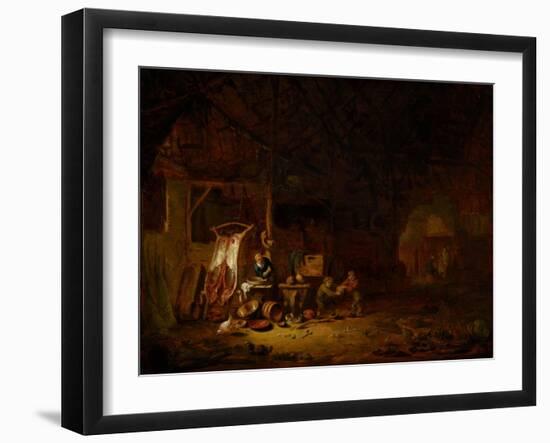 Interior of a Barn, 1644-Egbert van der Poel-Framed Giclee Print