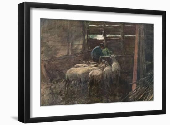 'Interior of a Barn', 19th century-Anton Mauve-Framed Giclee Print