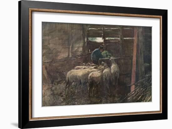 'Interior of a Barn', 19th century-Anton Mauve-Framed Giclee Print