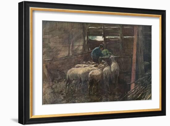 'Interior of a Barn', 19th century-Anton Mauve-Framed Giclee Print