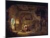 Interior of a Barn with an Old Woman at a Distaff-Isack van Ostade-Mounted Giclee Print