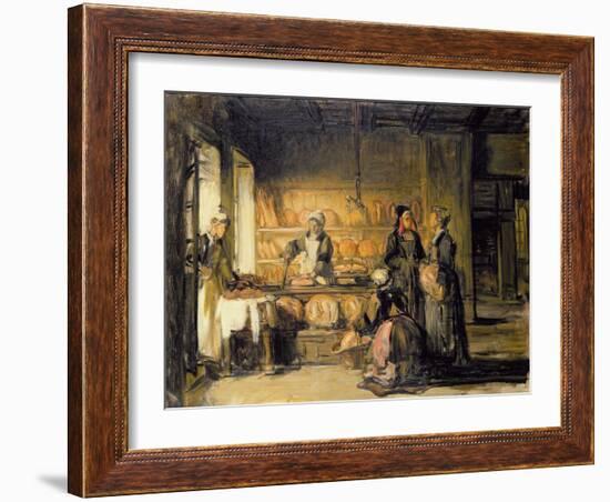 Interior of a Breton Boulangerie, C.1906-Joseph Bail-Framed Giclee Print