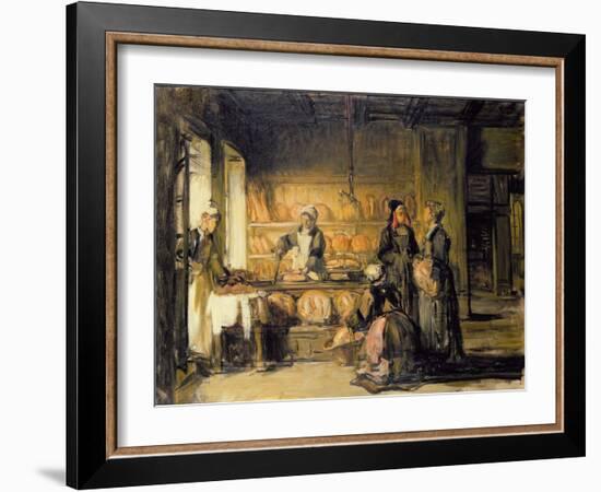 Interior of a Breton Boulangerie, C.1906-Joseph Bail-Framed Giclee Print