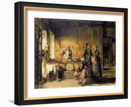 Interior of a Breton Boulangerie, C.1906-Joseph Bail-Framed Giclee Print