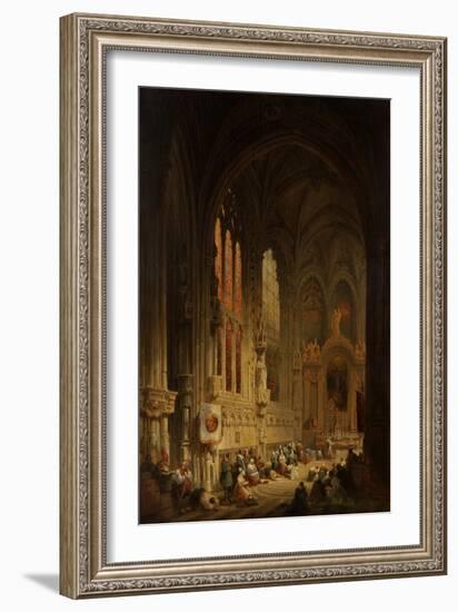 Interior of a Cathedral, 1822 or 1829-David Roberts-Framed Giclee Print