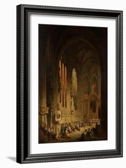 Interior of a Cathedral, 1822 or 1829-David Roberts-Framed Giclee Print