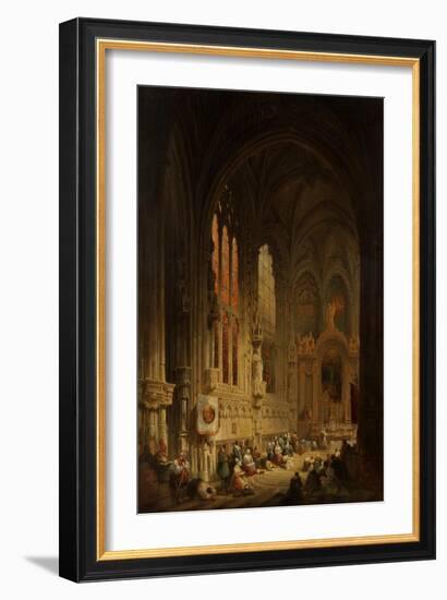 Interior of a Cathedral, 1822 or 1829-David Roberts-Framed Giclee Print