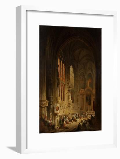 Interior of a Cathedral, 1822 or 1829-David Roberts-Framed Giclee Print