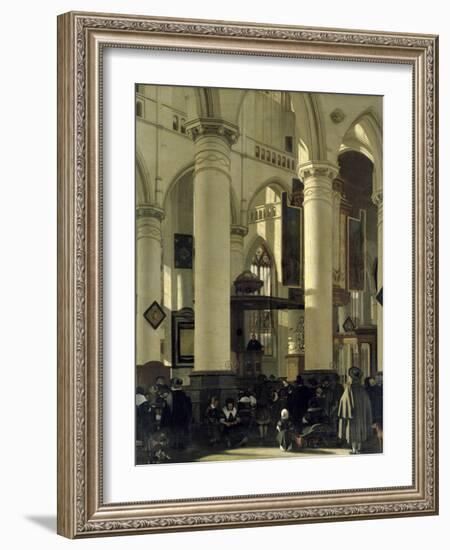 Interior of a Church-Emanuel de Witte-Framed Giclee Print