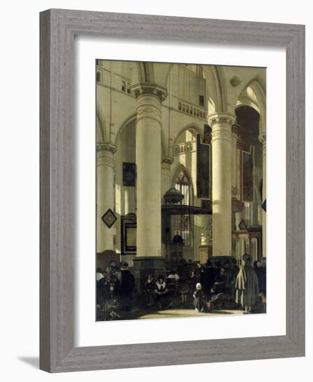 Interior of a Church-Emanuel de Witte-Framed Giclee Print