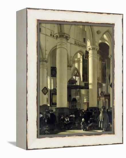 Interior of a Church-Emanuel de Witte-Framed Premier Image Canvas