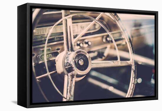 Interior of a Classic American Car-NejroN Photo-Framed Premier Image Canvas