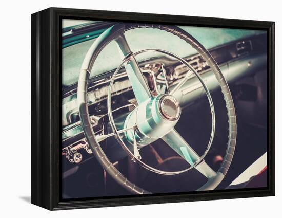 Interior of a Classic American Car-NejroN Photo-Framed Premier Image Canvas