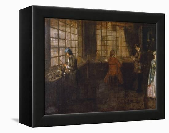 Interior of a Clockmaker's Shop (Detail)-Anonymous Anonymous-Framed Premier Image Canvas