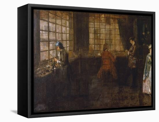 Interior of a Clockmaker's Shop (Detail)-Anonymous Anonymous-Framed Premier Image Canvas