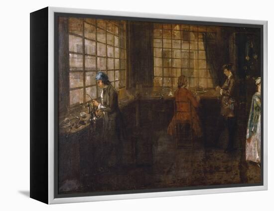 Interior of a Clockmaker's Shop (Detail)-Anonymous Anonymous-Framed Premier Image Canvas