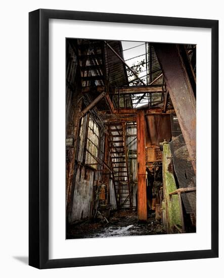 Interior of a Derelict Industrial Building-Cristina Carra Caso-Framed Photographic Print