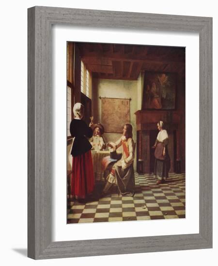 'Interior of a Dutch House', c1658, (c1915)-Pieter De Hooch-Framed Giclee Print