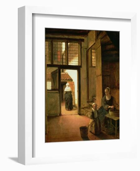 Interior of a Dutch House-Pieter de Hooch-Framed Giclee Print