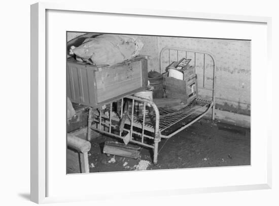 Interior of a farmhouse near Ridgeley, Tennessee, after the flood waters had subsided, 1937-Walker Evans-Framed Photographic Print